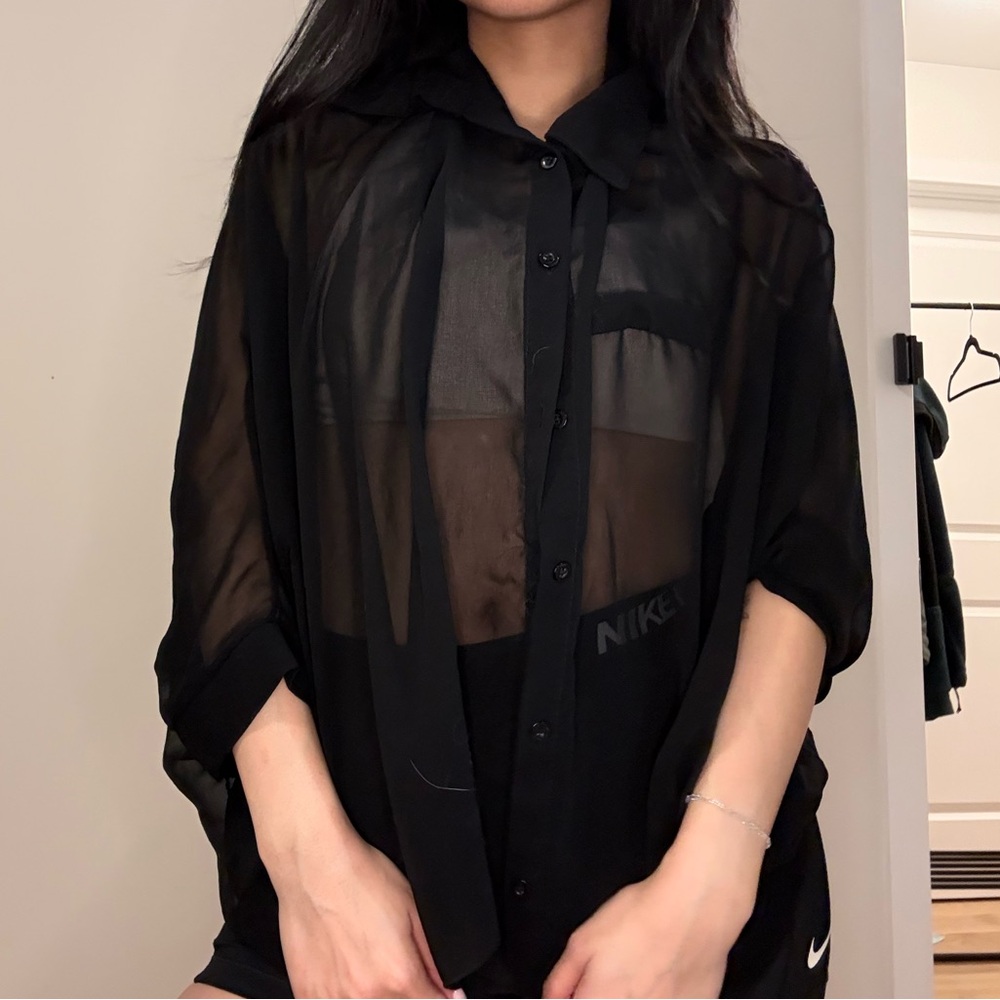 Black Sheer Blouse